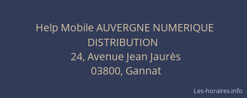 Help Mobile AUVERGNE NUMERIQUE DISTRIBUTION