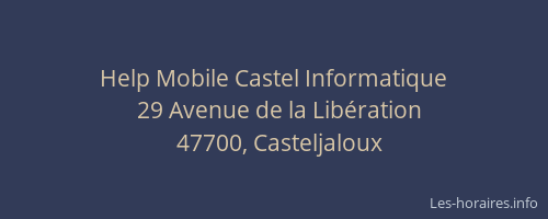 Help Mobile Castel Informatique