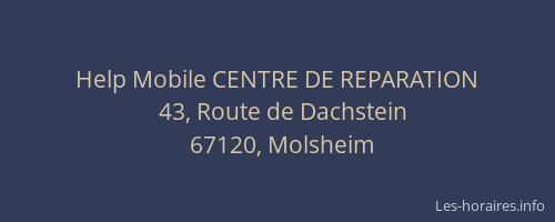 Help Mobile CENTRE DE REPARATION