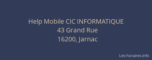 Help Mobile CIC INFORMATIQUE