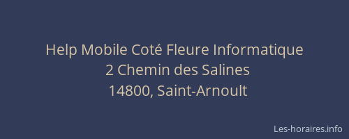 Help Mobile Cot&eacute; Fleure Informatique