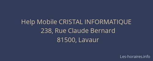 Help Mobile CRISTAL INFORMATIQUE