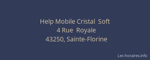 Help Mobile Cristal  Soft