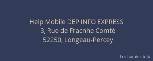 Help Mobile DEP INFO EXPRESS