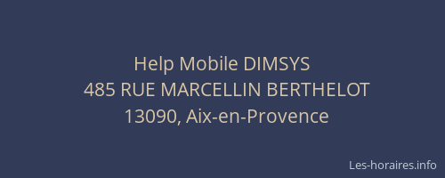 Help Mobile DIMSYS