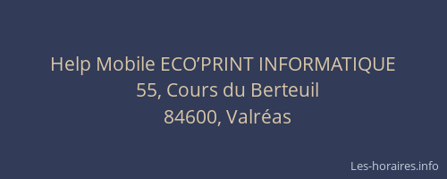 Help Mobile ECO’PRINT INFORMATIQUE