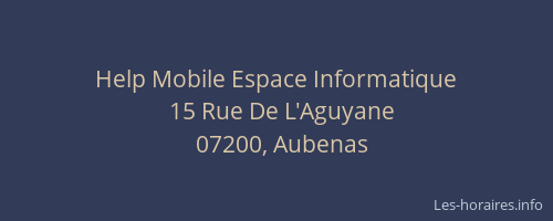 Help Mobile Espace Informatique