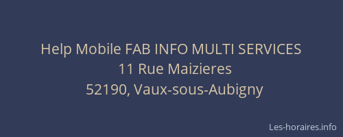 Help Mobile FAB INFO MULTI SERVICES