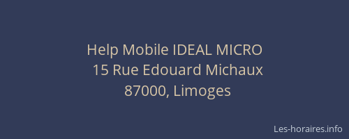 Help Mobile IDEAL MICRO