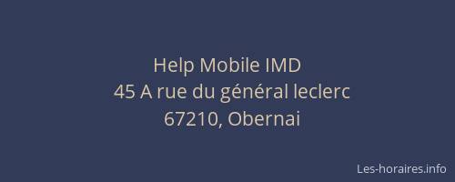 Help Mobile IMD