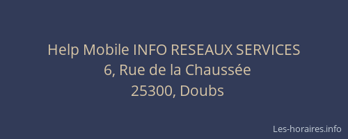 Help Mobile INFO RESEAUX SERVICES