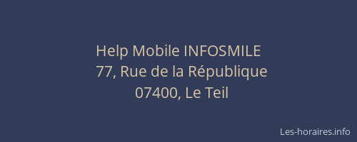 Help Mobile INFOSMILE