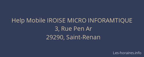 Help Mobile IROISE MICRO INFORAMTIQUE