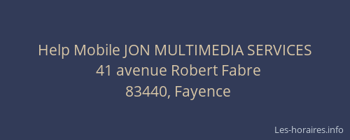 Help Mobile JON MULTIMEDIA SERVICES