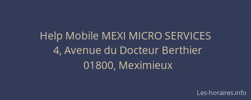 Help Mobile MEXI MICRO SERVICES