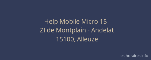 Help Mobile Micro 15