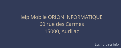 Help Mobile ORION INFORMATIQUE