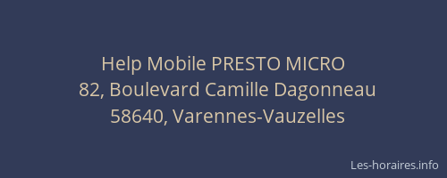 Help Mobile PRESTO MICRO