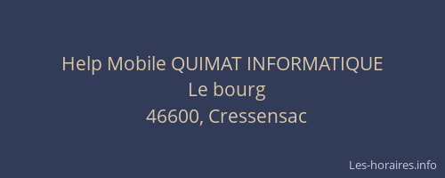 Help Mobile QUIMAT INFORMATIQUE
