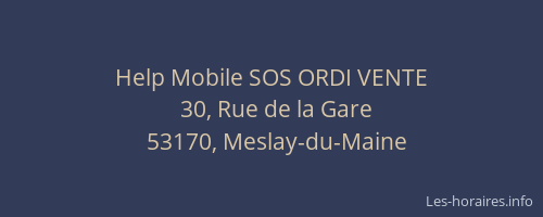 Help Mobile SOS ORDI VENTE