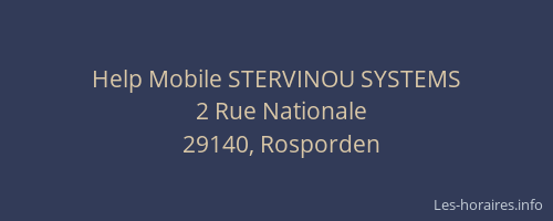 Help Mobile STERVINOU SYSTEMS