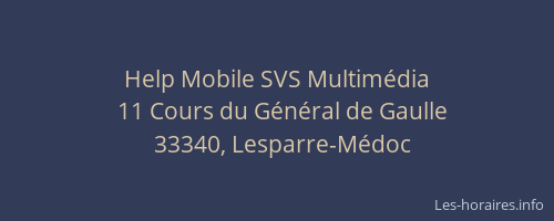 Help Mobile SVS Multim&eacute;dia