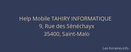 Help Mobile TAHIRY INFORMATIQUE