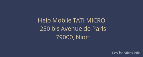 Help Mobile TATI MICRO