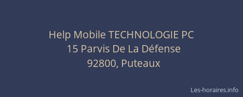 Help Mobile TECHNOLOGIE PC