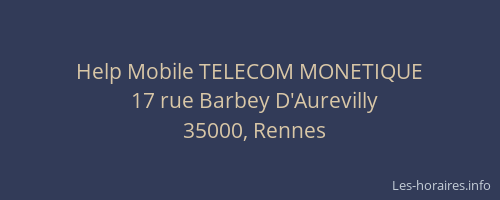 Help Mobile TELECOM MONETIQUE