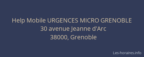 Help Mobile URGENCES MICRO GRENOBLE