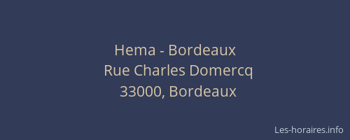 Hema - Bordeaux