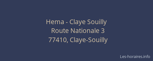 Hema - Claye Souilly