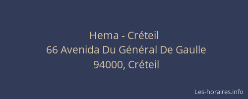 Hema - Créteil