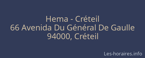 Hema - Créteil