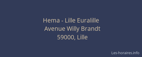 Hema - Lille Euralille