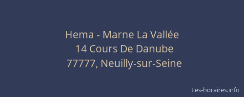 Hema - Marne La Vallée