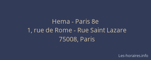 Hema - Paris 8e