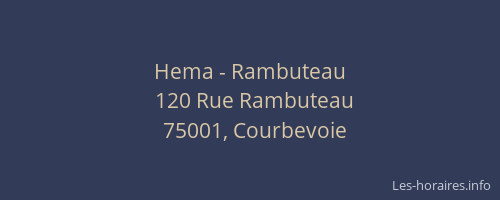 Hema - Rambuteau