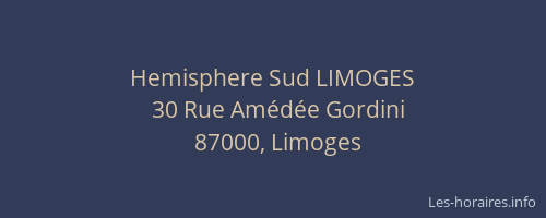 Hemisphere Sud LIMOGES