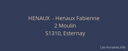 HENAUX  - Henaux Fabienne