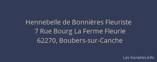 Hennebelle de Bonnières Fleuriste