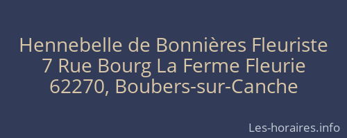 Hennebelle de Bonnières Fleuriste