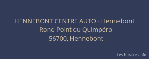 HENNEBONT CENTRE AUTO - Hennebont