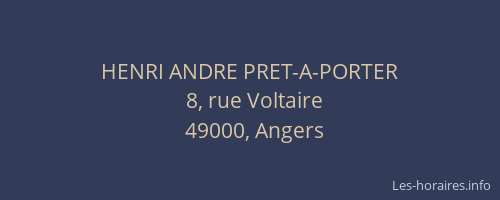 HENRI ANDRE PRET-A-PORTER