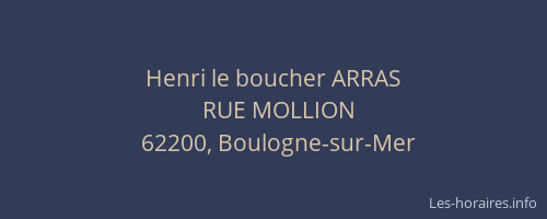 Henri le boucher ARRAS