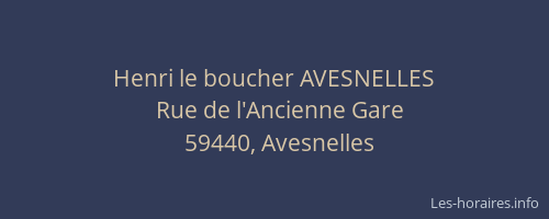 Henri le boucher AVESNELLES