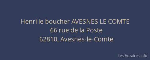 Henri le boucher AVESNES LE COMTE