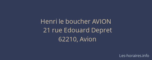 Henri le boucher AVION