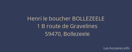 Henri le boucher BOLLEZEELE
